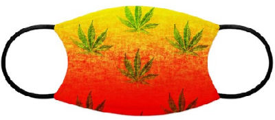The red,orange,yellow backdrop for cascading marijuana leaves is a great stoner design that makes a perfect gift or freedom statement.